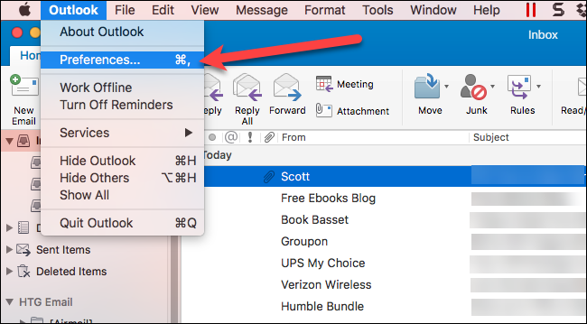 show separate inboxes for each account in outlook 2016 for mac